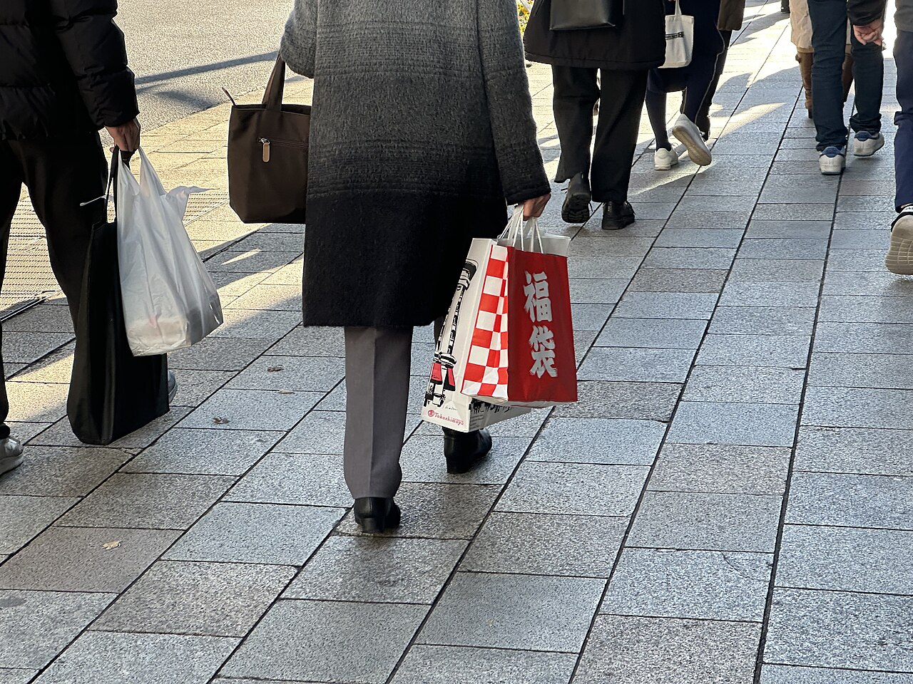 Various fukubukuro lucky bags for sale in Japan